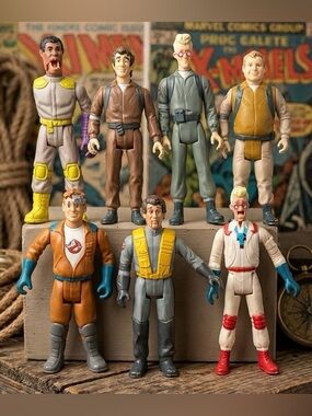 1988 Kenner The Real Ghostbusters Fright Features Complete Figure Set Lot 7